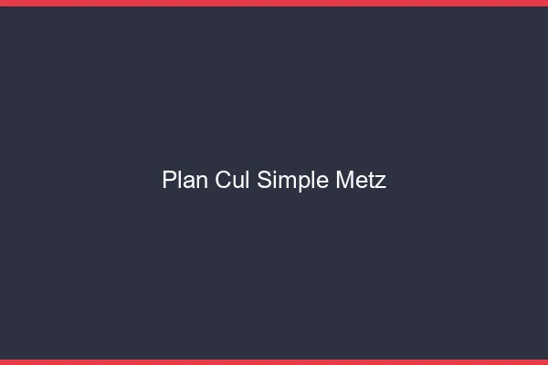Plan Cul Simple Metz