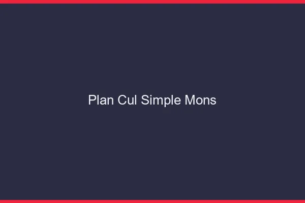 Plan Cul Simple Mons