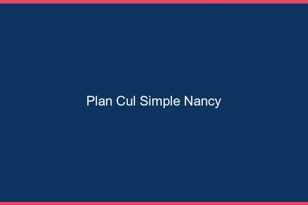 Plan Cul Simple Nancy