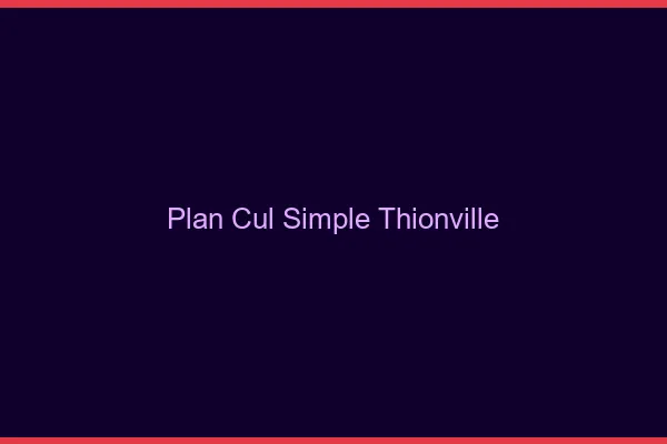 Plan Cul Simple Thionville