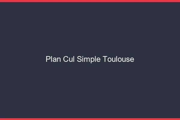 Plan Cul Simple Toulouse