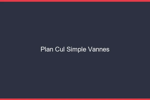 Plan Cul Simple Vannes