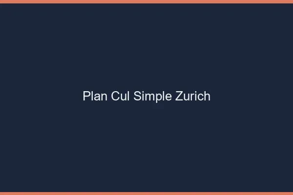 Plan Cul Simple Zurich