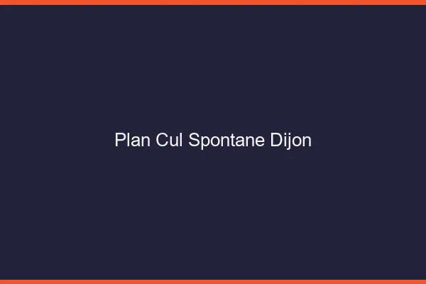 Plan Cul Spontané Dijon