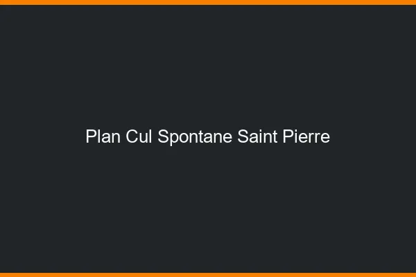 Plan Cul Spontané Saint-Pierre