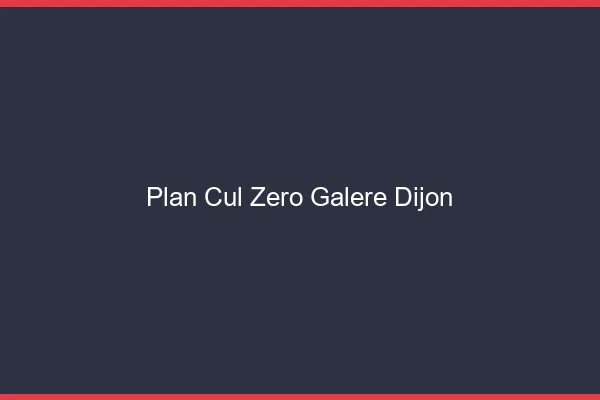 Plan Cul Zéro Galère Dijon