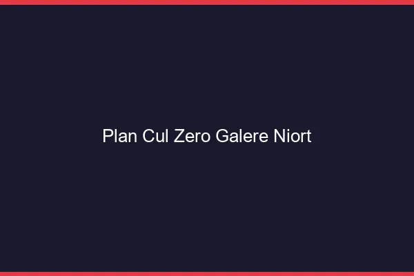 Plan Cul Zéro Galère Niort